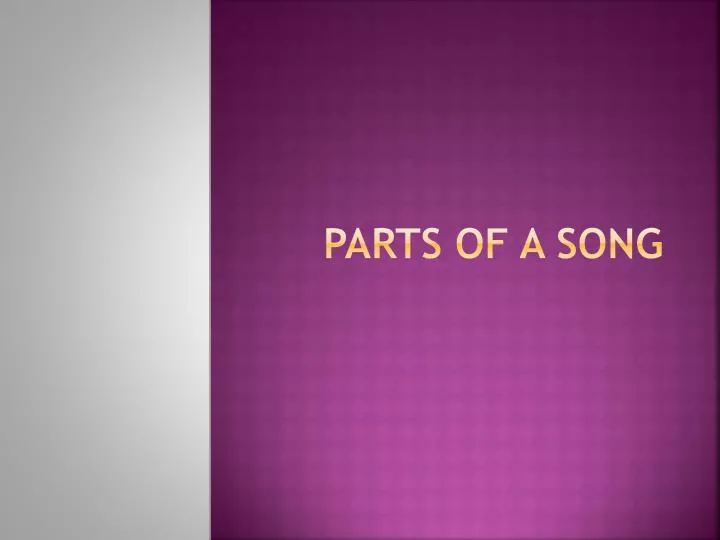 parts of a song