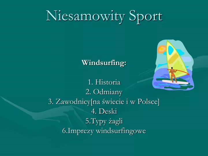 niesamowity sport