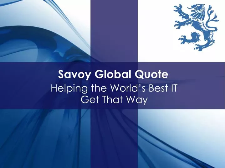 savoy global quote