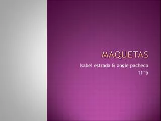 maquetas