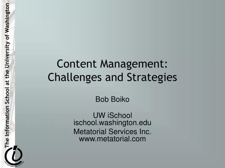 content management challenges and strategies