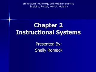 Chapter 2 Instructional Systems