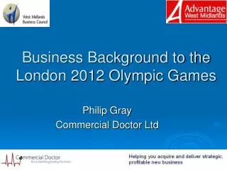 Business Background to the London 2012 Olympic Games