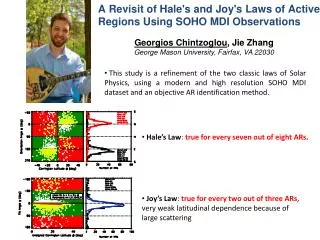 A Revisit of Hale's and Joy's Laws of Active Regions Using SOHO MDI Observations