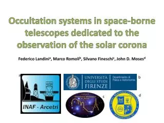 Occultation systems in space-borne telescopes dedicated to the observation of the solar corona
