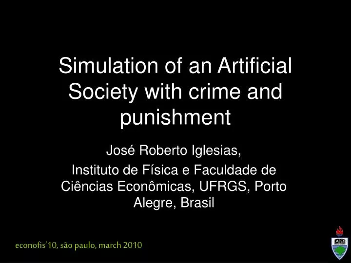 simulation of an artificial society with crime and punishment