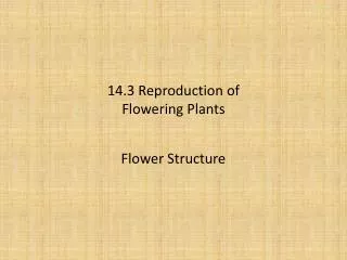 14.3 Reproduction of Flowering Plants