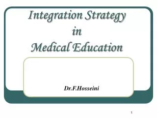 integration strategy in medical education