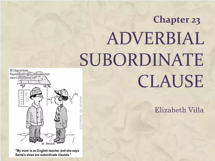 adverbial subordinate clause