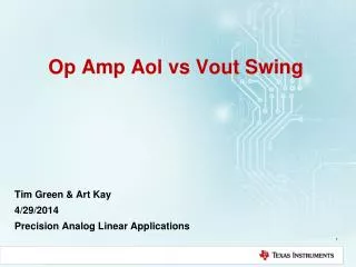 Op Amp Aol vs Vout Swing