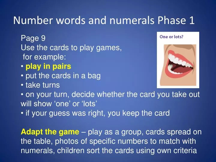 number words and numerals phase 1