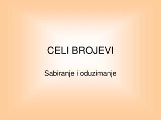celi brojevi