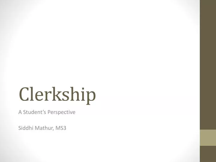 clerkship