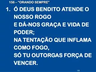 156 orando sempre