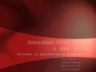 embedded http server web server
