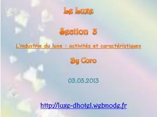 le luxe section 3