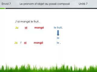 envol 7 le pronom d objet au pass compos unit 7