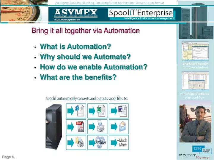 bring it all together via automation