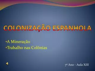 coloniza o espanhola
