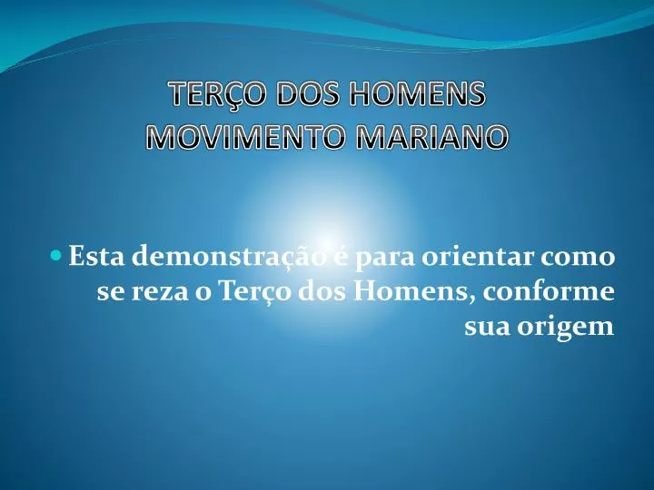 ter o dos homens movimento mariano