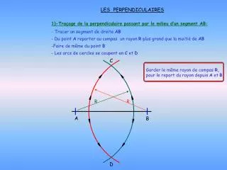 1 tra age de la perpendiculaire passant par le milieu d un segment ab