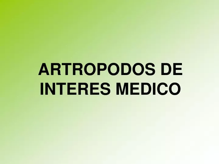 artropodos de interes medico