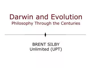 Darwin and Evolution Philosophy Through the Centuries