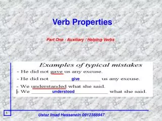 Verb Properties