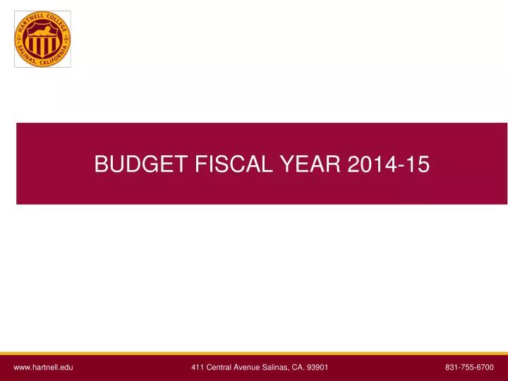 budget fiscal year 2014 15