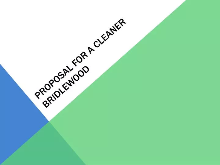 proposal for a cleaner bridlewood