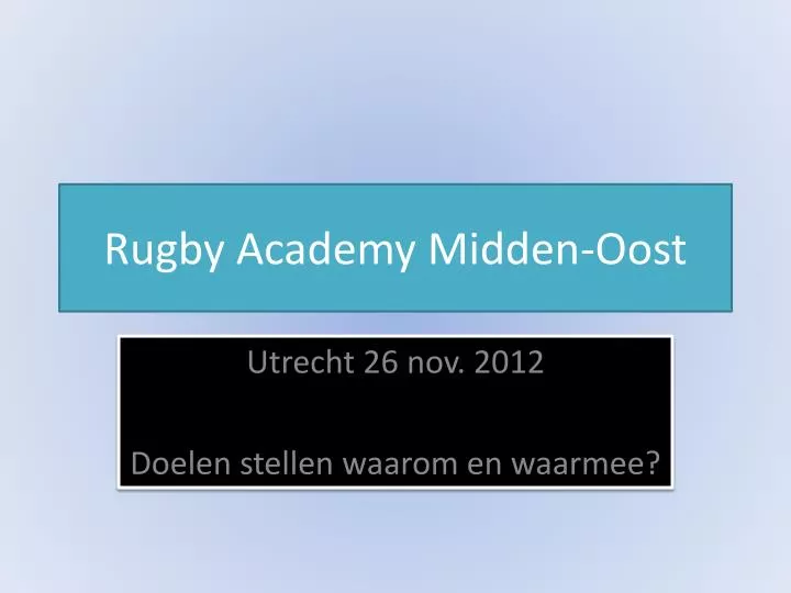 rugby academy midden oost