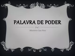 palavra de poder