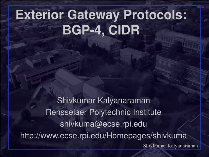 exterior gateway protocols bgp 4 cidr