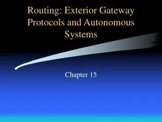 routing exterior gateway protocols and autonomous systems