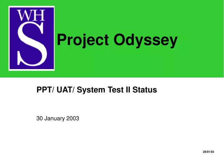 ppt uat system test ii status