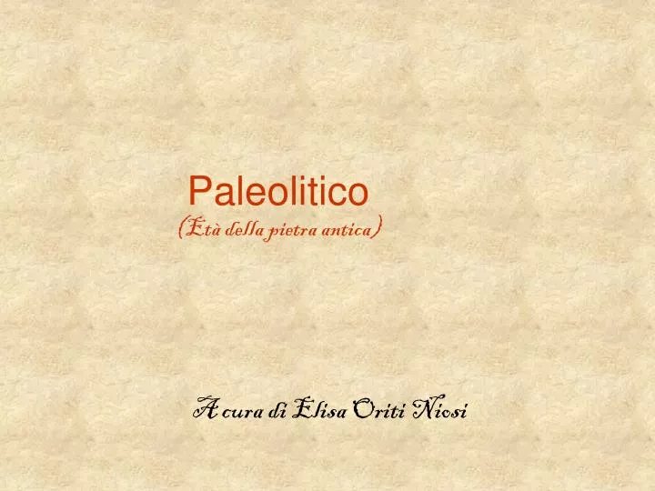 paleolitico et della pietra antica