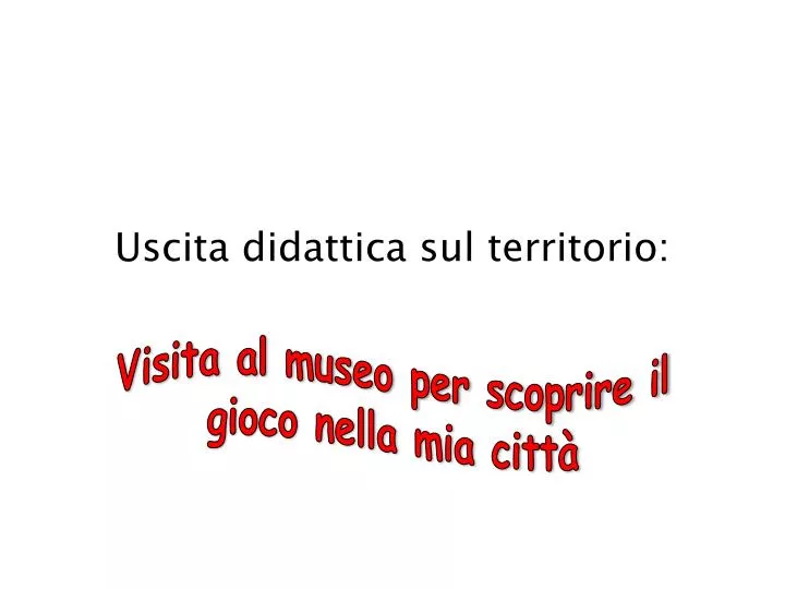 uscita didattica sul territorio