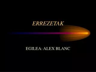 errezetak