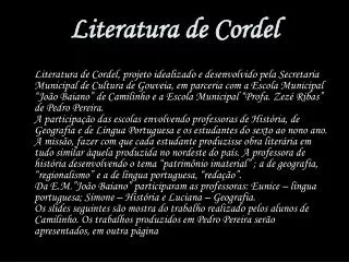 literatura de cordel