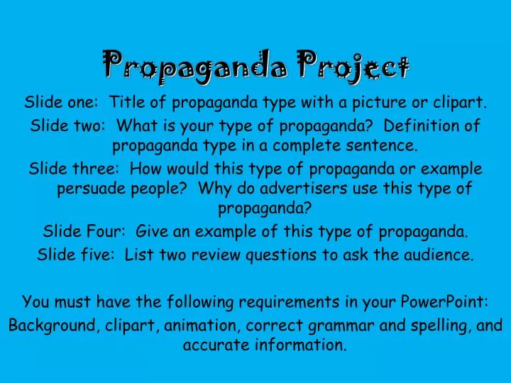 propaganda project