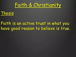 Faith &amp; Christianity