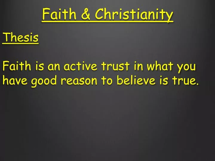 faith christianity