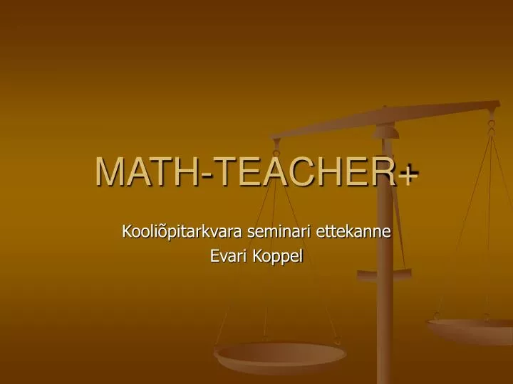 math teacher