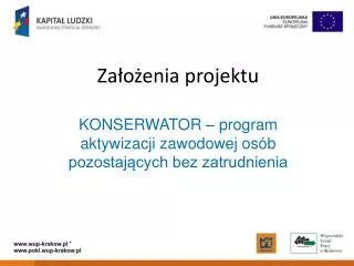 za o enia projektu konserwator program aktywizacji zawodowej os b pozostaj cych bez zatrudnienia