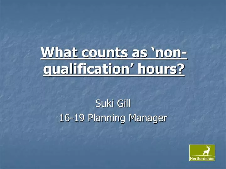 what counts as non qualification hours