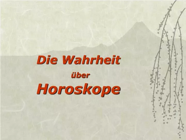 die wahrheit ber horoskope