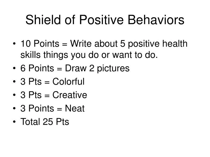 shield of positive behaviors