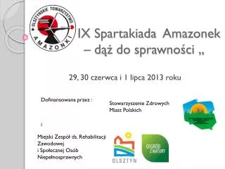 ix spartakiada amazonek d do sprawno ci