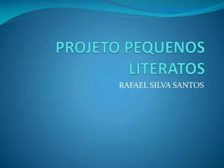 projeto pequenos literatos