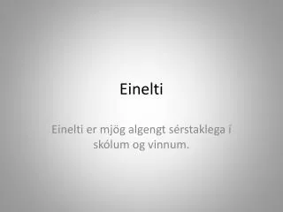 einelti